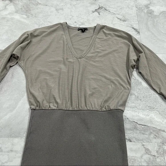 James Perse Mixed Media Grey Blouson Dress Size 1 Fits like a Small S